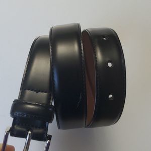 Brooks Brothers Women's Genuine Leather Black Belt